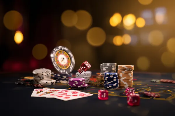 A confident dealer surrounded by casino chips inviting players to access their KRIKYY account, reflecting quick and easy login options.